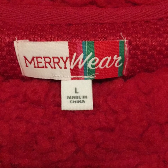 Woman’s red Christmas shirt ~ Belk brand ~ XL - Picture 4 of 7